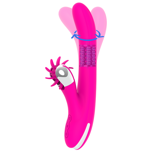 ROTATION vibrador conejo en silicona con USB, estimulación de vagina con rotación